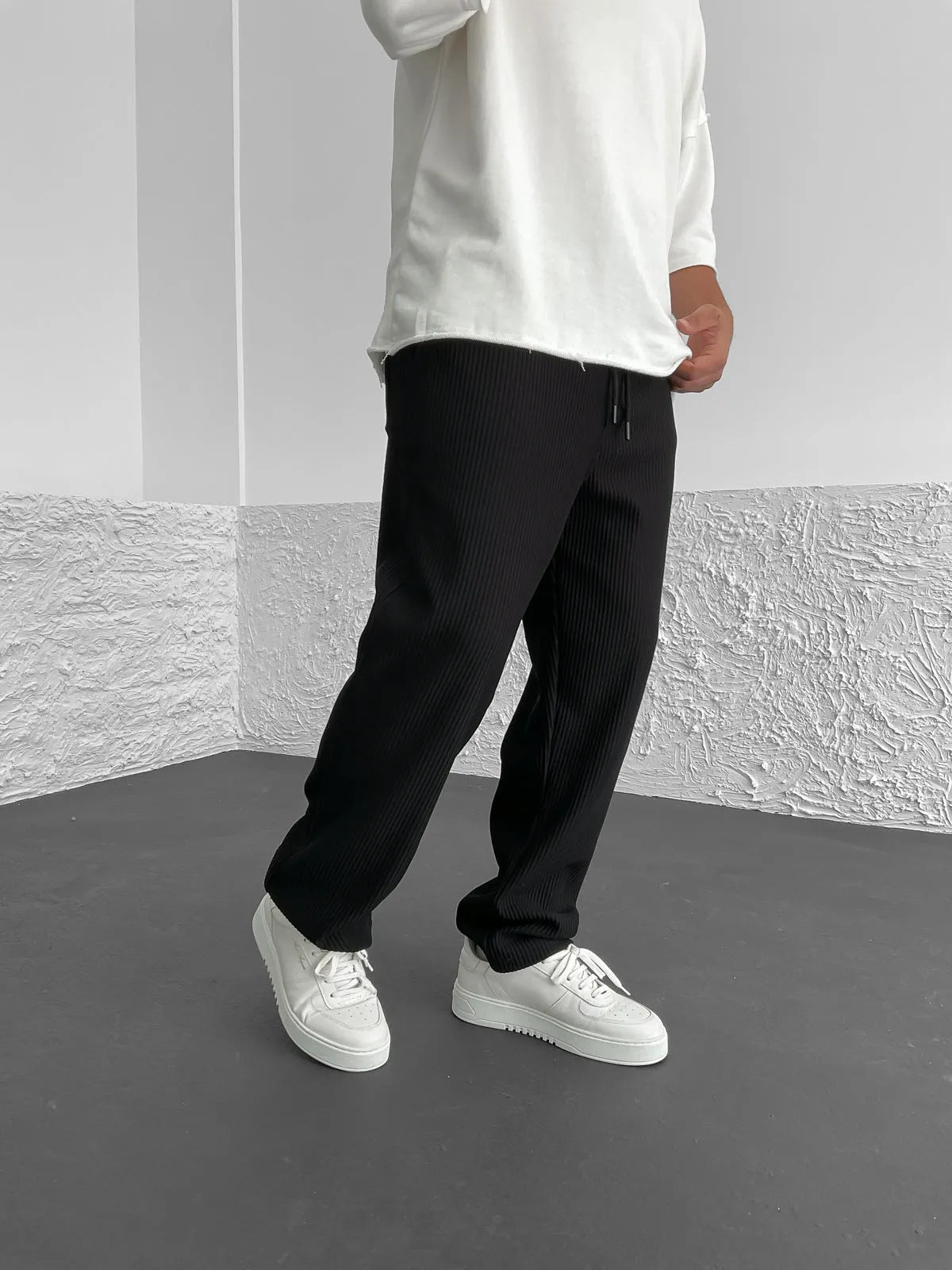 Van Vliet™ | Relaxte geribbelde broek