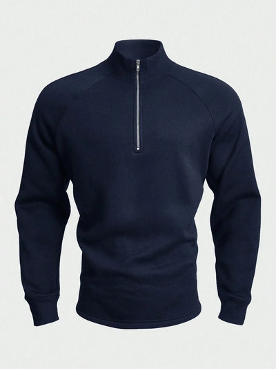 Antonio™ | casual trui met halve rits