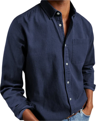 ALVISO – Casual Heren - Overhemd met Zachte Katoenmix