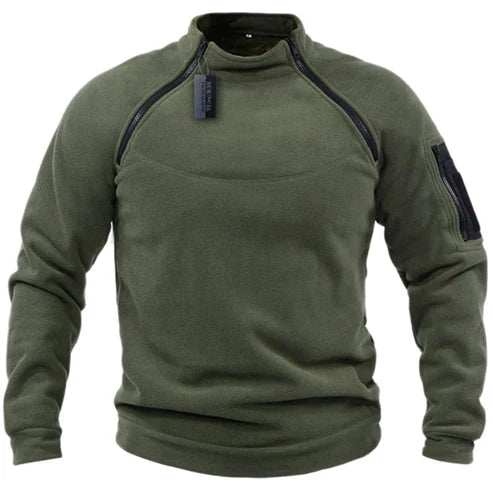 Jomartson - Fleecetrui in militaire stijl