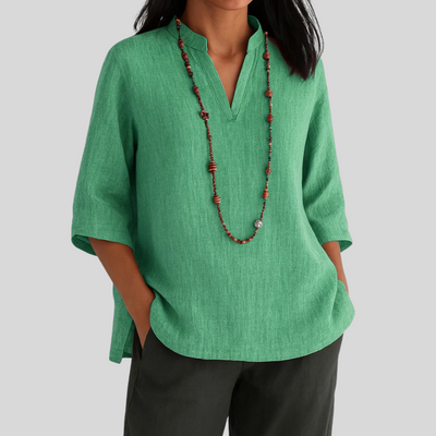 Luna – Linnen blouse met relaxte elegantie
