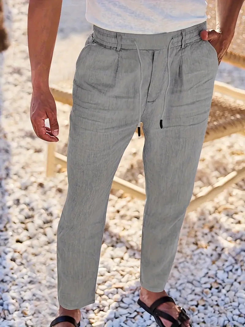 Van Vliet™ | Linnen Broek met Trekkoord