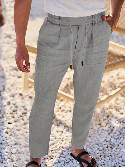 Van Vliet™ | Linnen Broek met Trekkoord