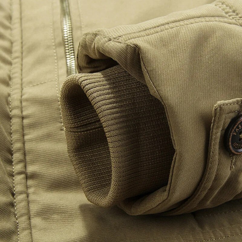 Thermische winterparka voor heren met meerdere zakken