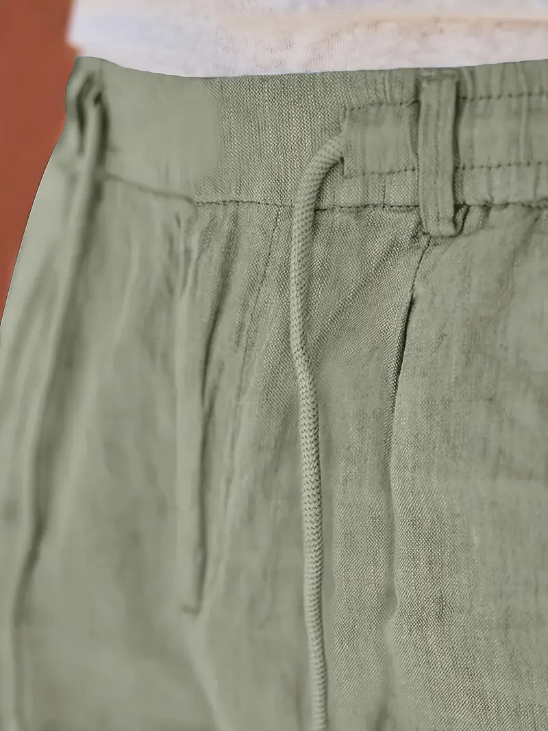 Van Vliet™ | Linnen Broek met Trekkoord
