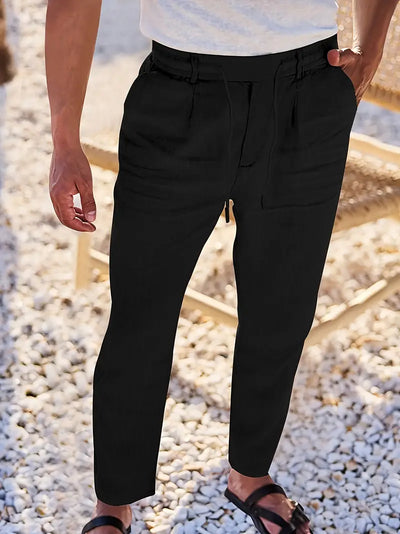 Van Vliet™ | Linnen Broek met Trekkoord