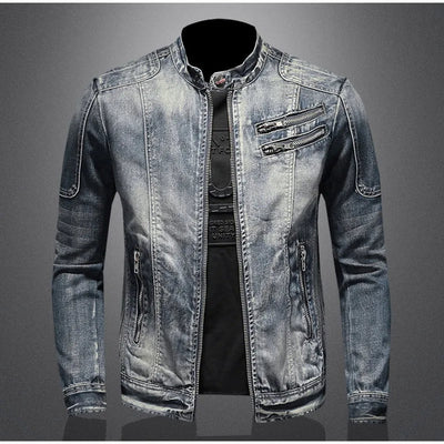Casual denim winterjas