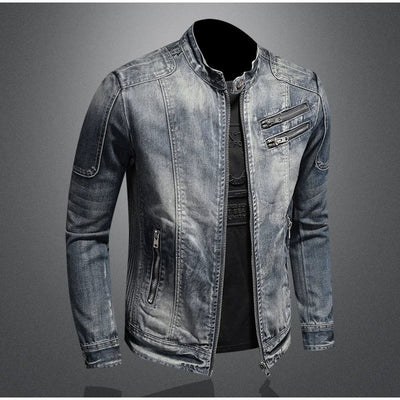Casual denim winterjas