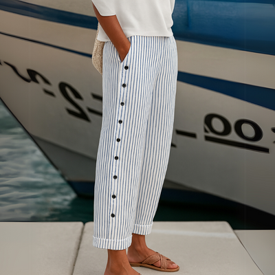 Elise | Comfortabele Gestreepte Casual Broeken