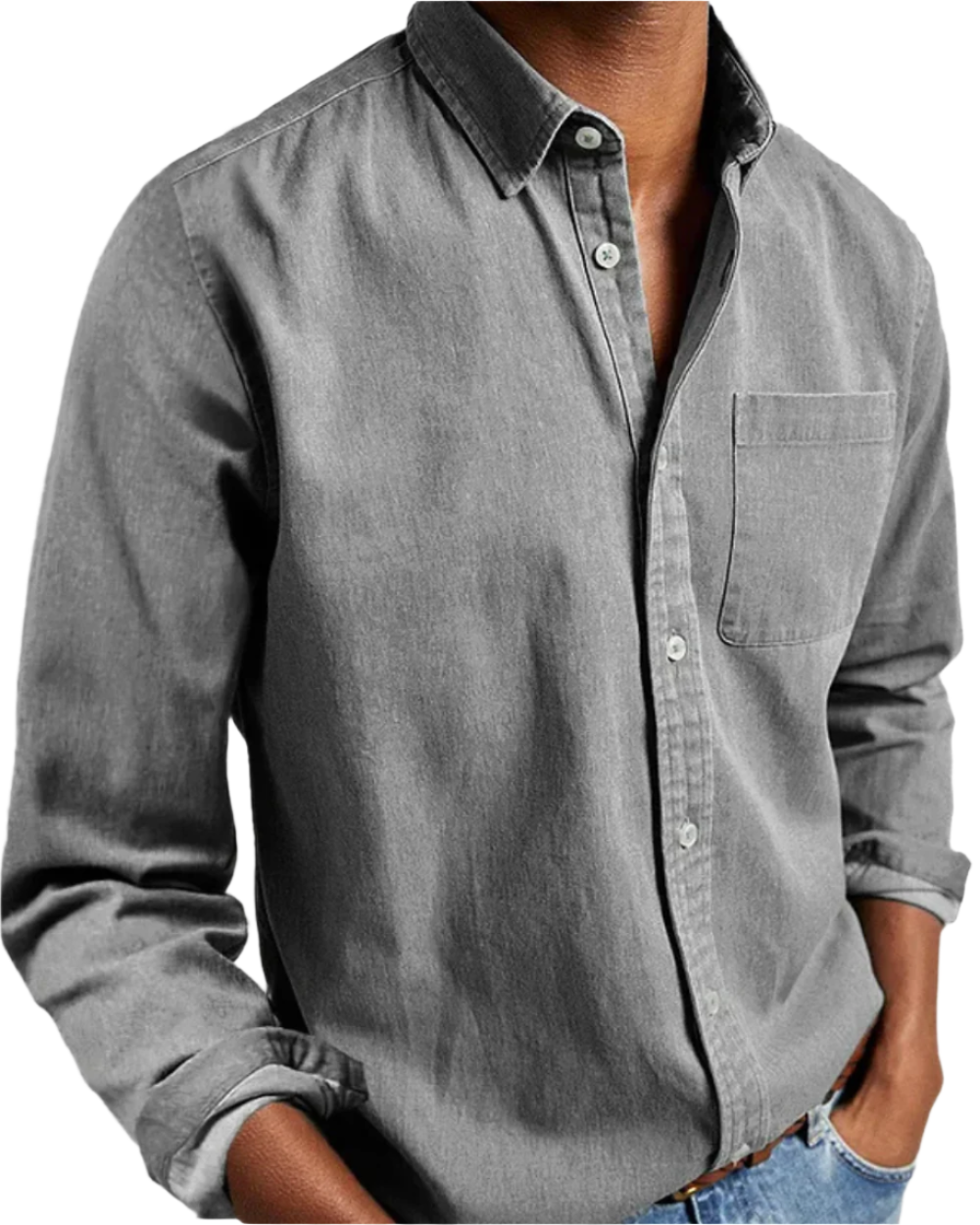 ALVISO – Casual Heren - Overhemd met Zachte Katoenmix
