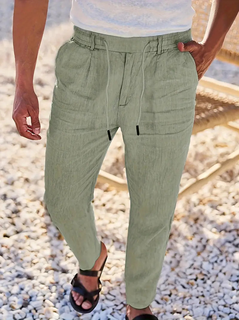 Van Vliet™ | Linnen Broek met Trekkoord