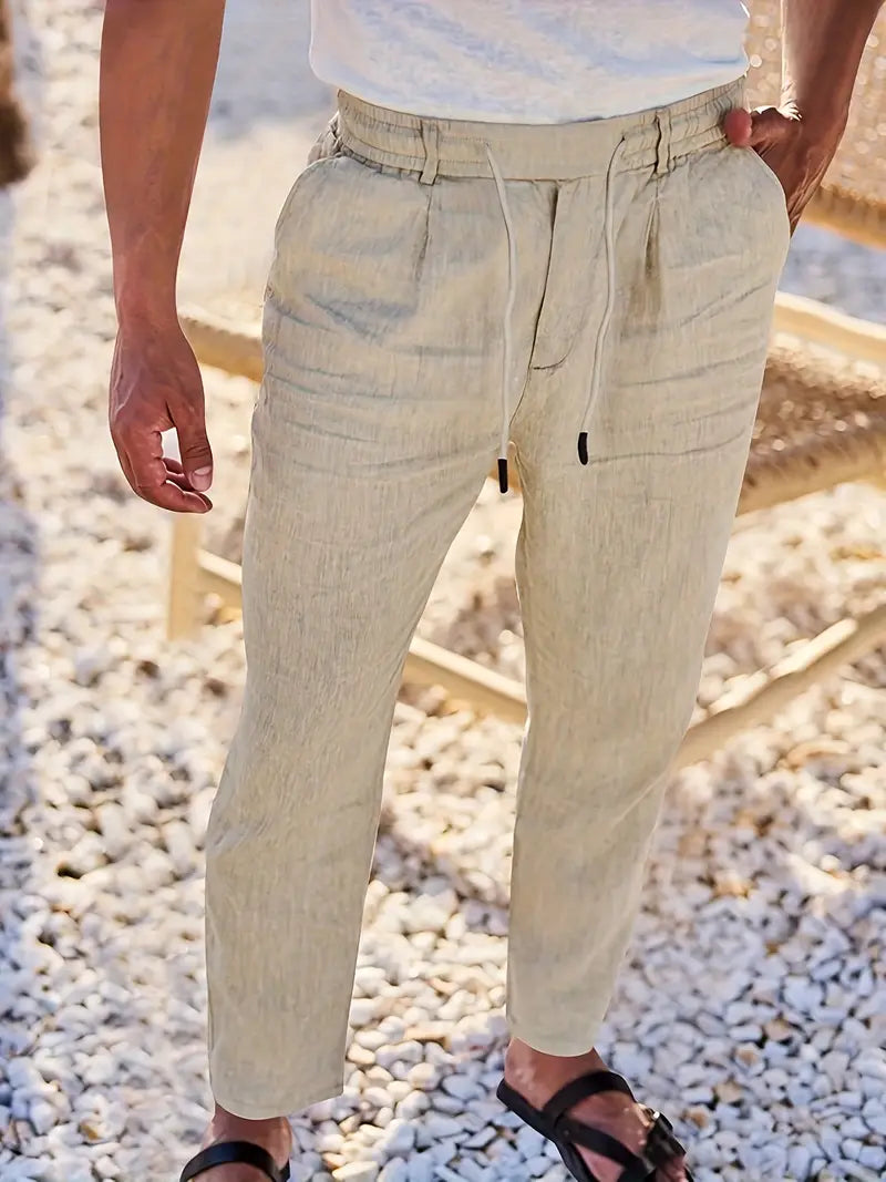 Van Vliet™ | Linnen Broek met Trekkoord