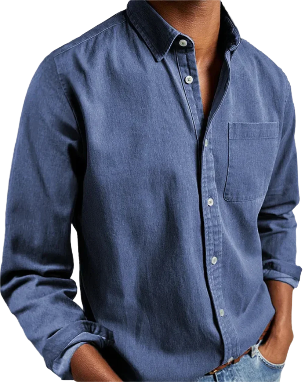 ALVISO – Casual Heren - Overhemd met Zachte Katoenmix