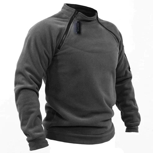 Jomartson - Fleecetrui in militaire stijl