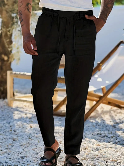 Van Vliet™ | Linnen Broek met Trekkoord