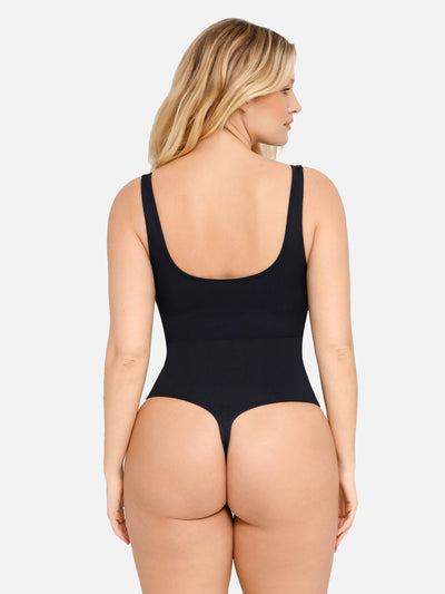 Bloom ™ |  Ribbled V Neck Bodysuit String