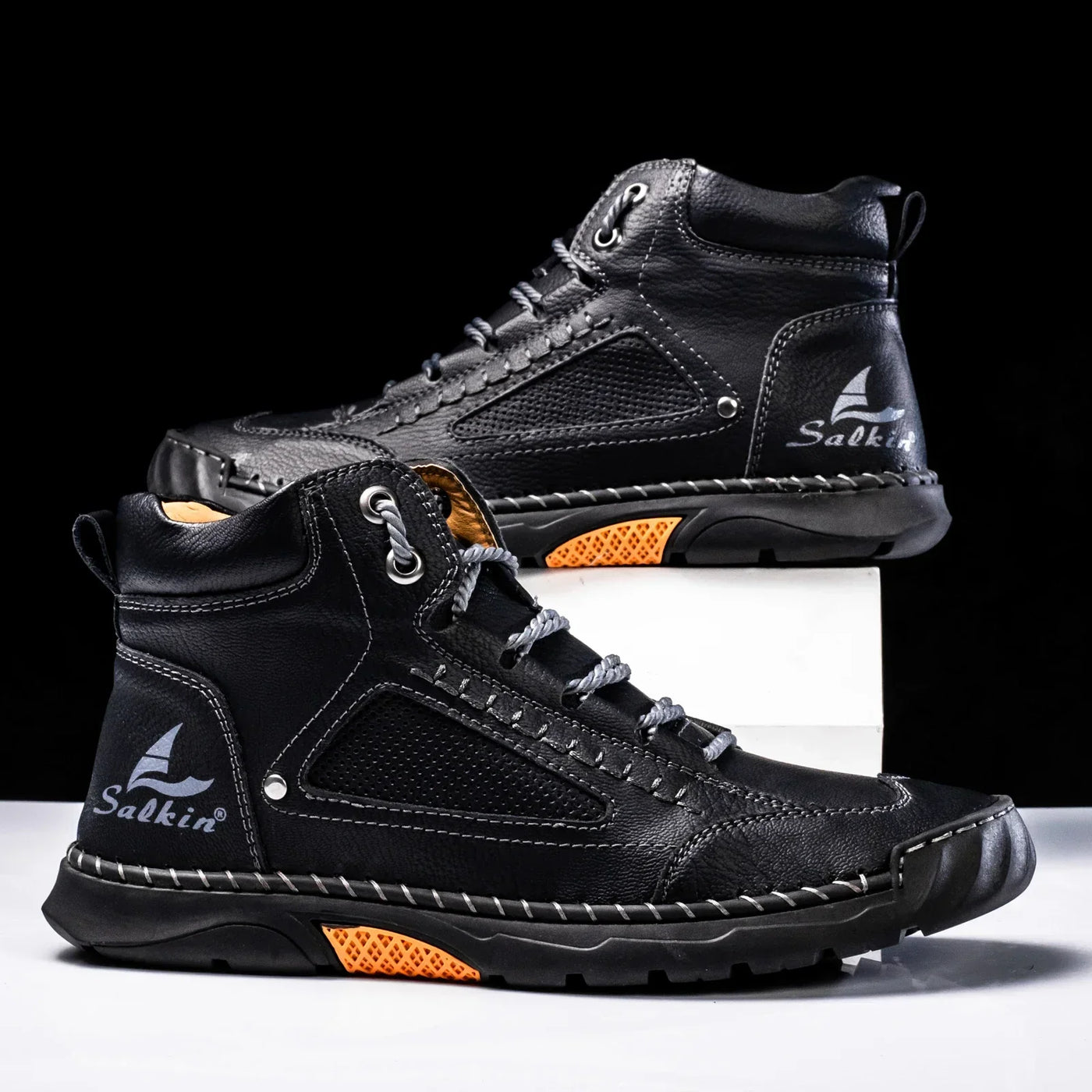 St. Moritz leren hoge schoenen