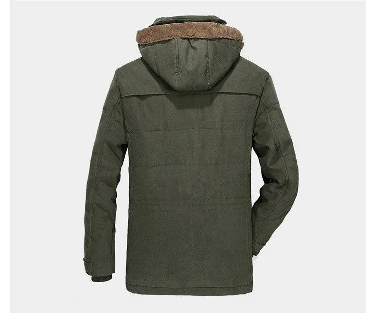 Thermische winterparka voor heren met meerdere zakken