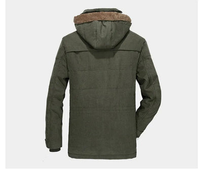 Thermische winterparka voor heren met meerdere zakken