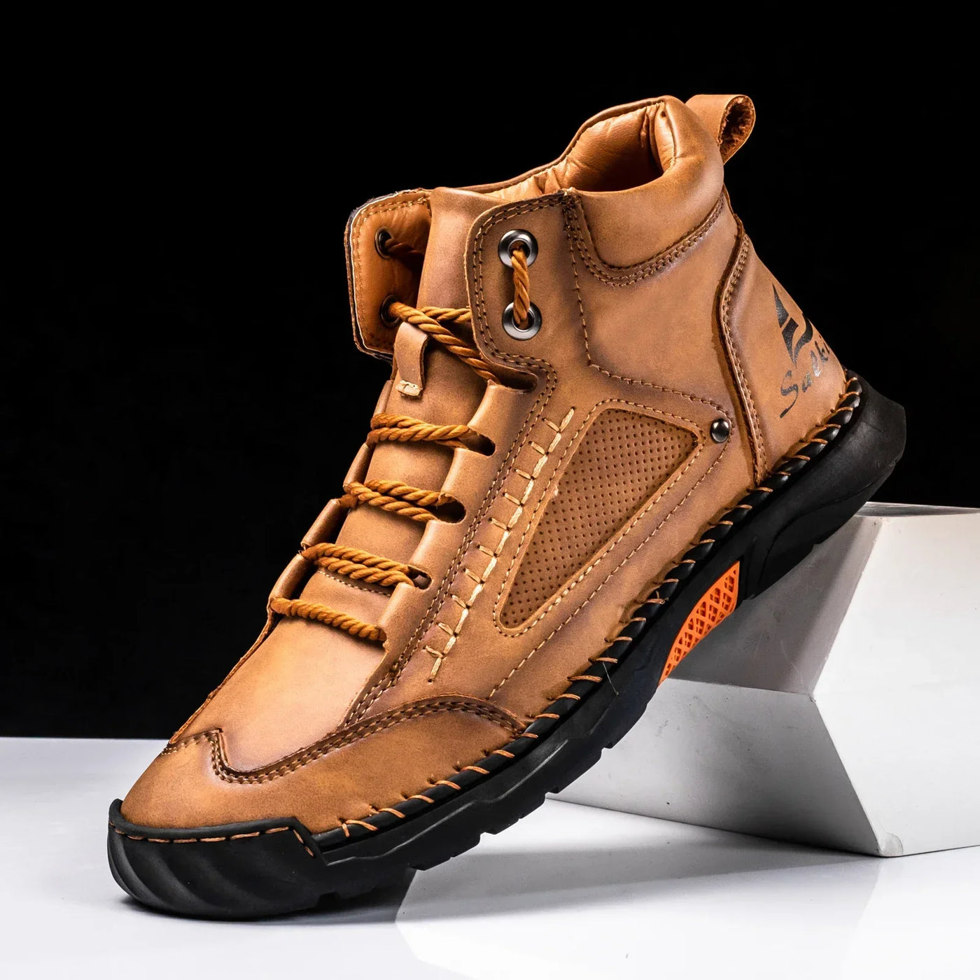 St. Moritz leren hoge schoenen