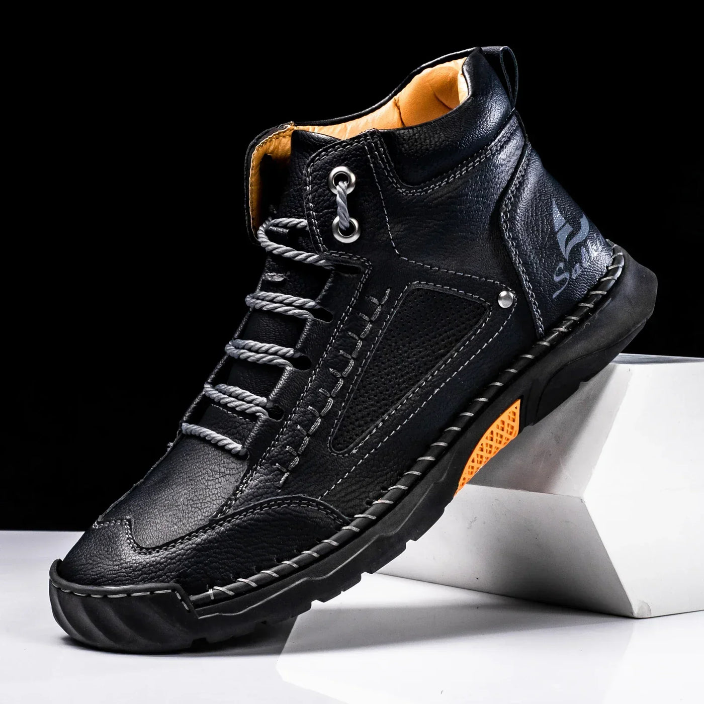 St. Moritz leren hoge schoenen