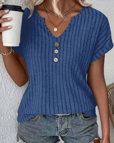 ROSINA I GEBREIDE BLOUSE MET V-HALS
