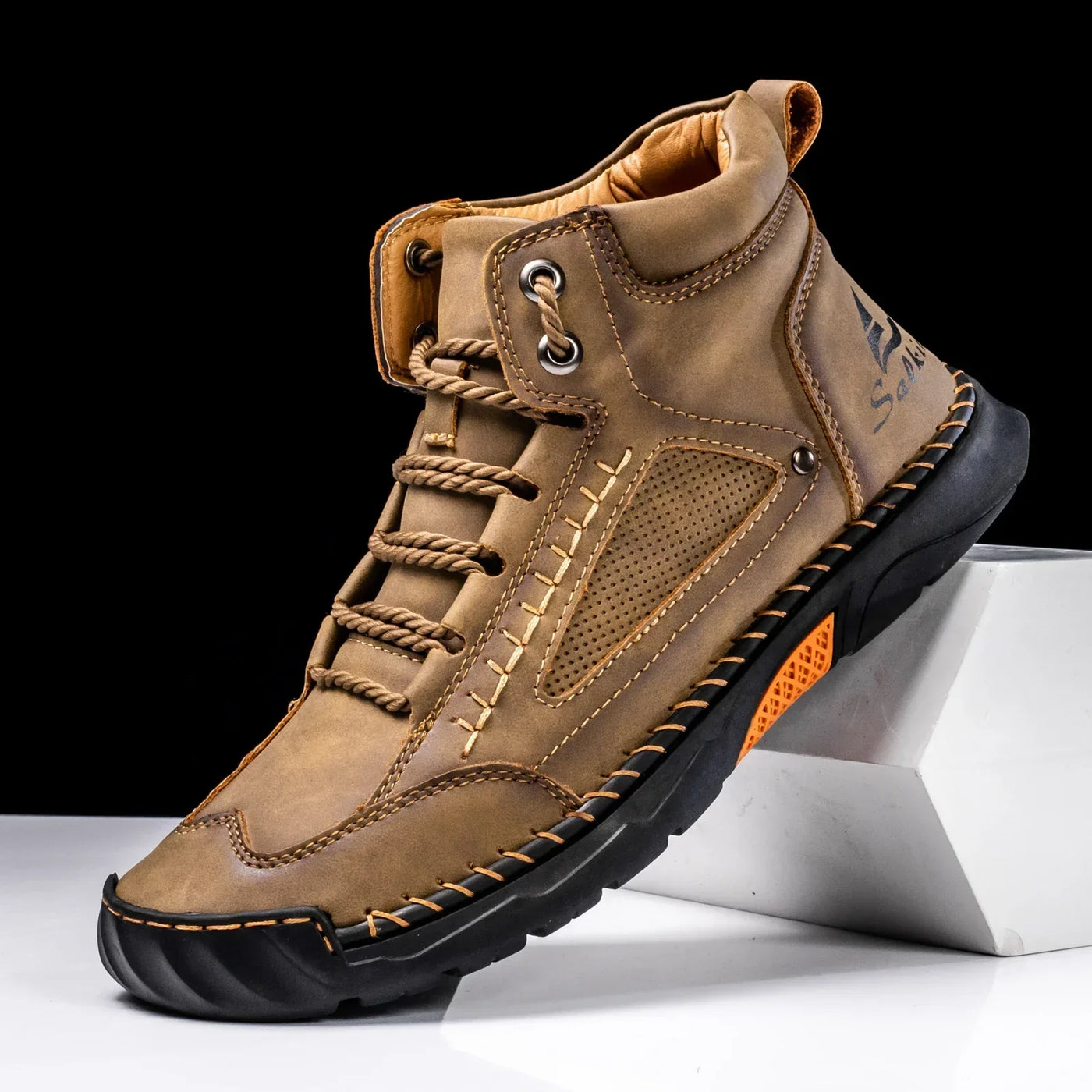 St. Moritz leren hoge schoenen