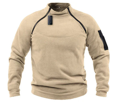 Jomartson - Fleecetrui in militaire stijl