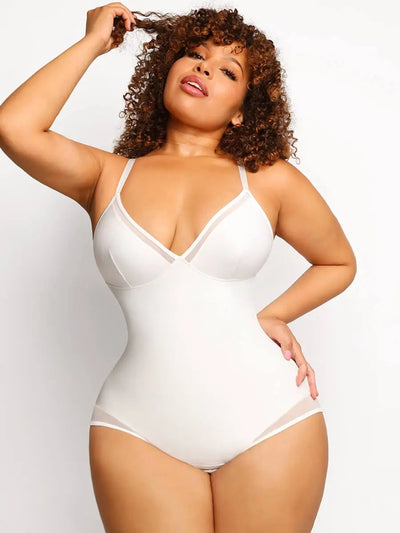 Bloom ™ | Deep V-Neck Mesh  Bodysuit