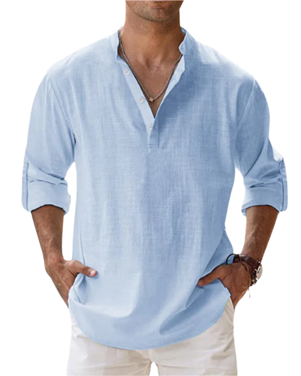 GIOVANNI – Linnen Overhemd met Mediterrane Allure