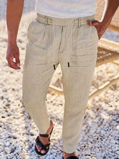 Van Vliet™ | Linnen Broek met Trekkoord