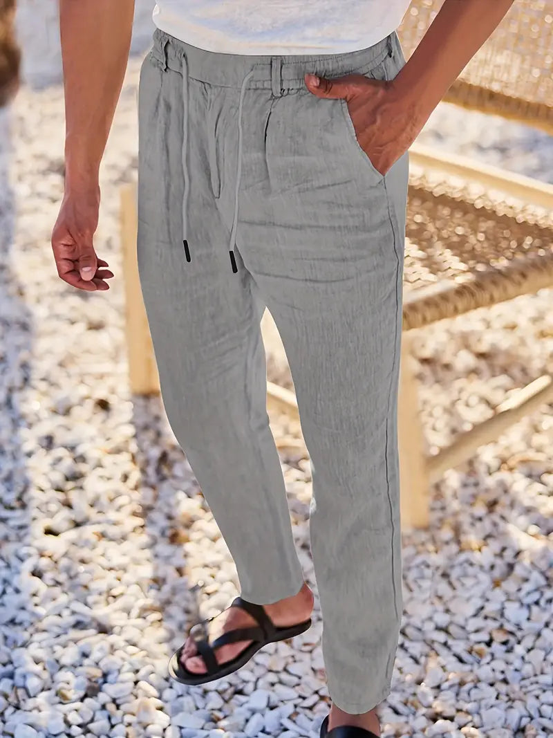 Van Vliet™ | Linnen Broek met Trekkoord