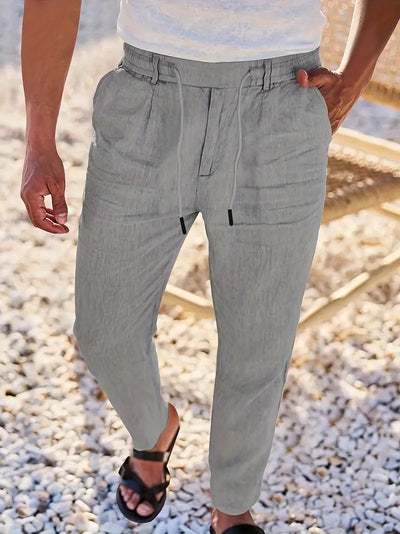 Van Vliet™ | Linnen Broek met Trekkoord