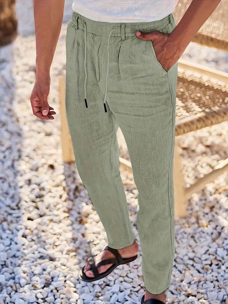 Van Vliet™ | Linnen Broek met Trekkoord