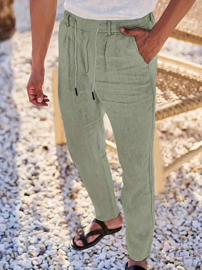 Van Vliet™ | Linnen Broek met Trekkoord