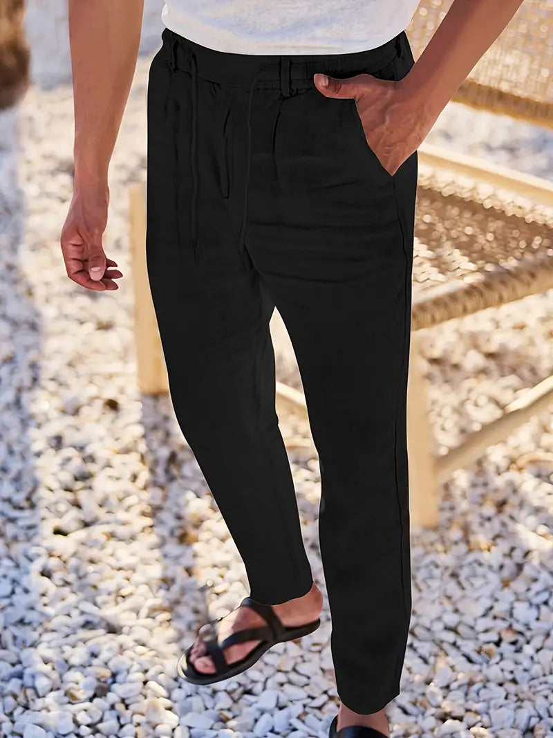 Van Vliet™ | Linnen Broek met Trekkoord