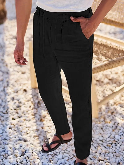Van Vliet™ | Linnen Broek met Trekkoord