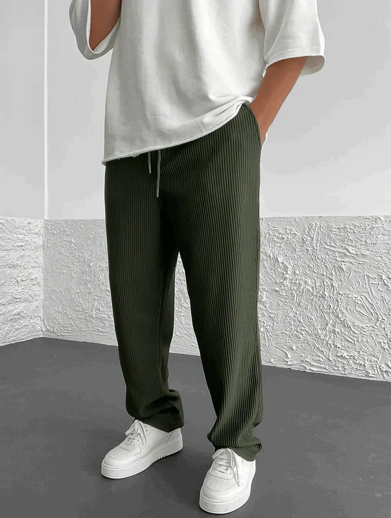 Van Vliet™ | Relaxte geribbelde broek