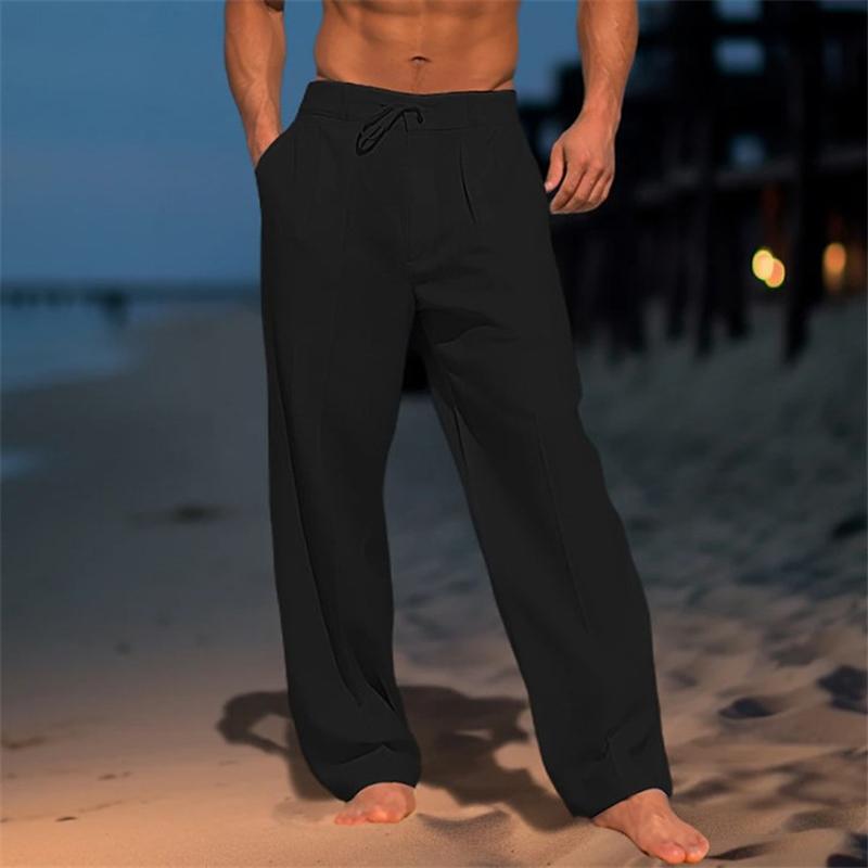 Van Vliet™ | Effen linnen broek