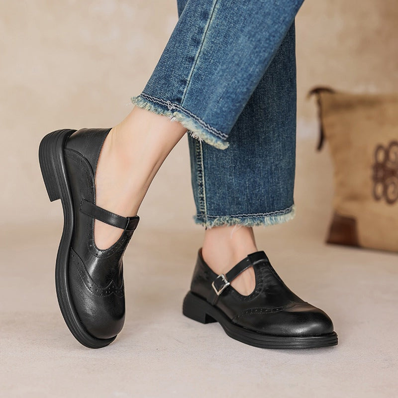 VELDA | Elegante leren Mary Janes