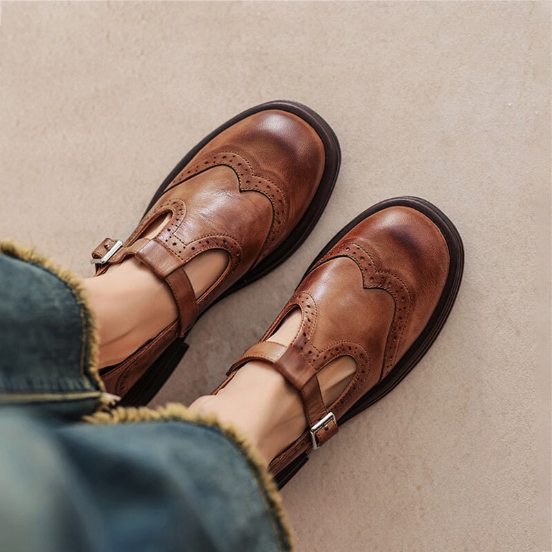 VELDA | Elegante leren Mary Janes