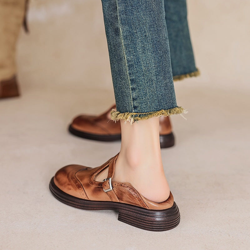 VELDA | Elegante leren Mary Janes