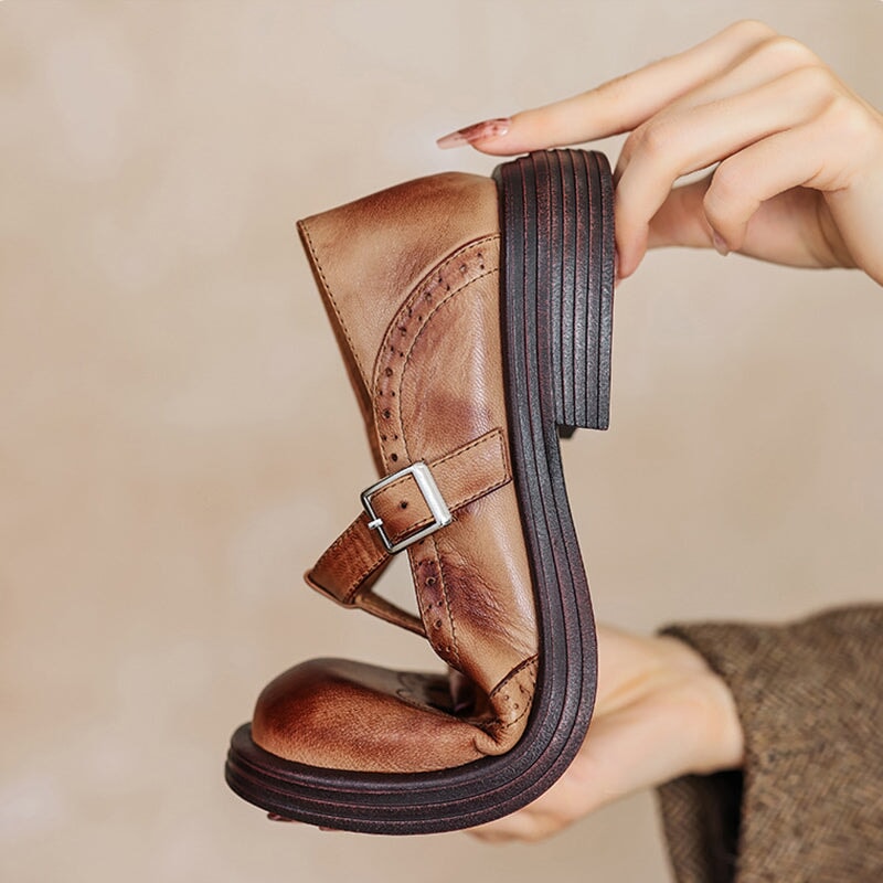 VELDA | Elegante leren Mary Janes