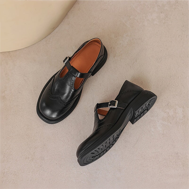 VELDA | Elegante leren Mary Janes