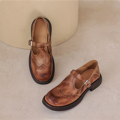 VELDA | Elegante leren Mary Janes