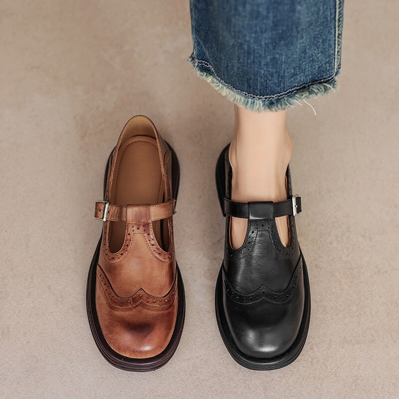 VELDA | Elegante leren Mary Janes