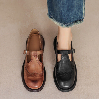 VELDA | Elegante leren Mary Janes