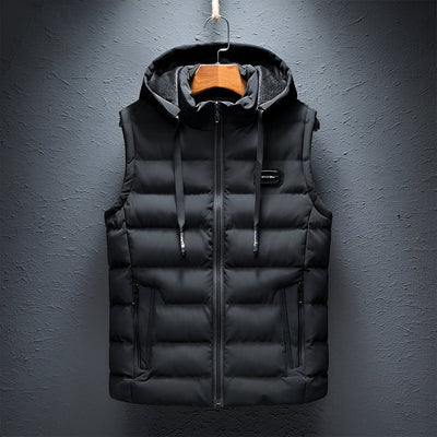 Gevoerd bodywarmer met capuchon