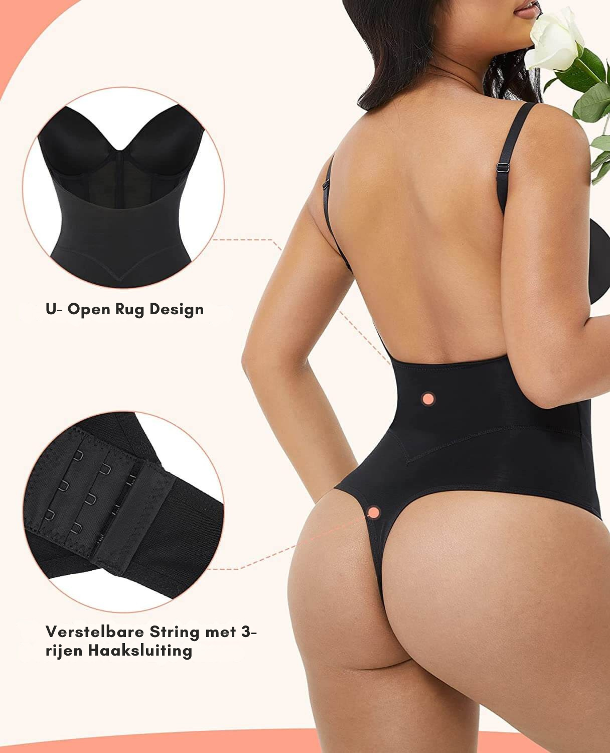 Bloom ™ |  Open Back Nylon Bodysuit